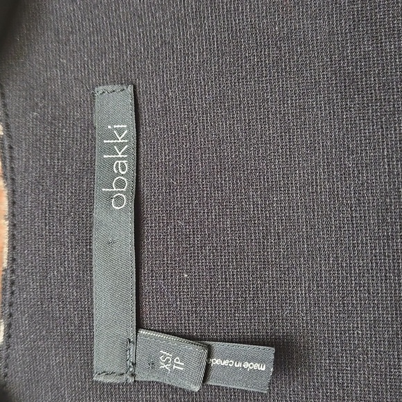 Obakki Black Sheath Midi Pencil Dress 100% Virgin Wool Size XS - Picture 3 of 6